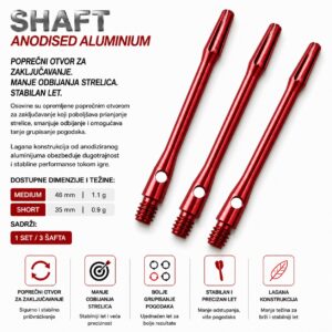 Harrows Anodised shaft za pikado