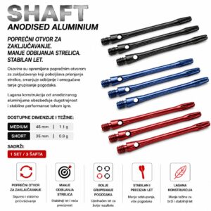 Harrows Anodised shaft za pikado