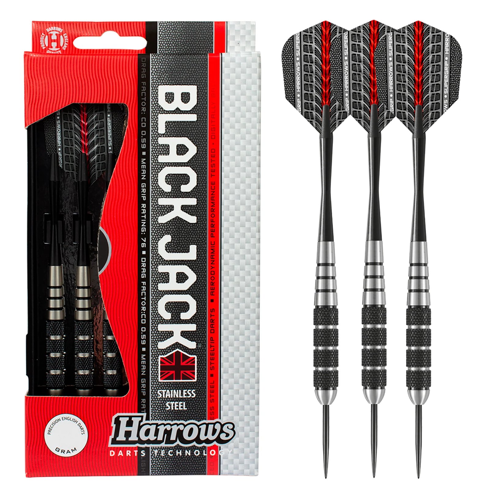 Harrows Black Jack – steel strelice