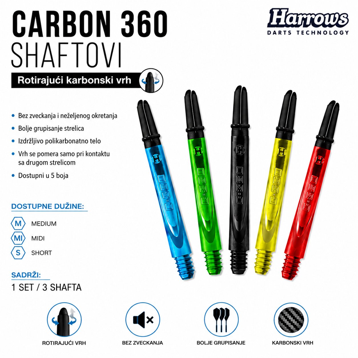 Harrows Carbon 360 shaft za pikado