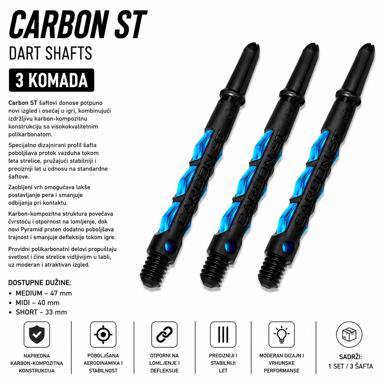 Harrows Carbon ST shaft za pikado