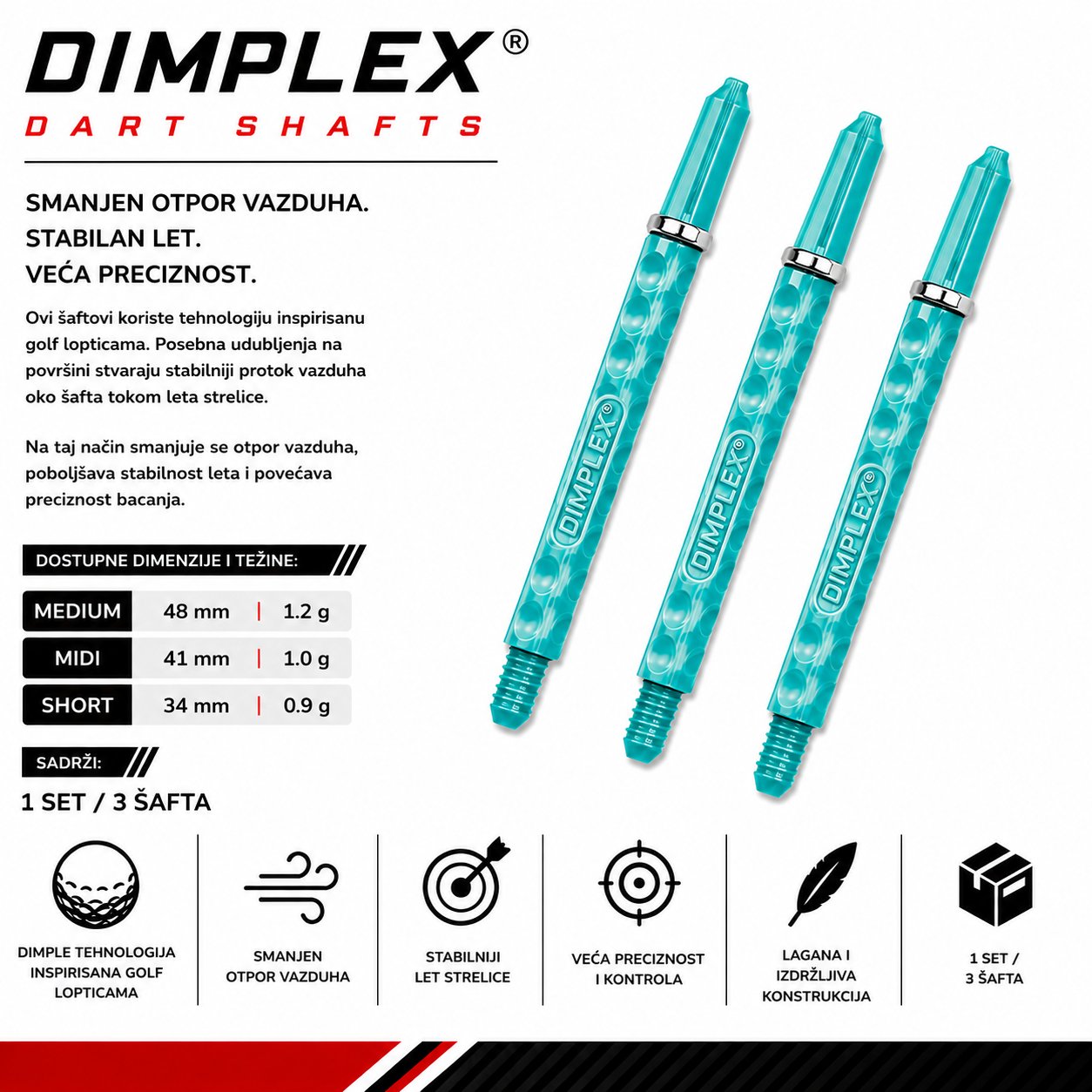 Harrows Dimplex shaft za pikado