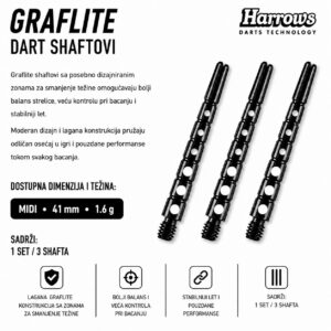 Harrows Graflite shaft za pikado