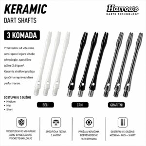 Harrows Keramic shaft za pikado