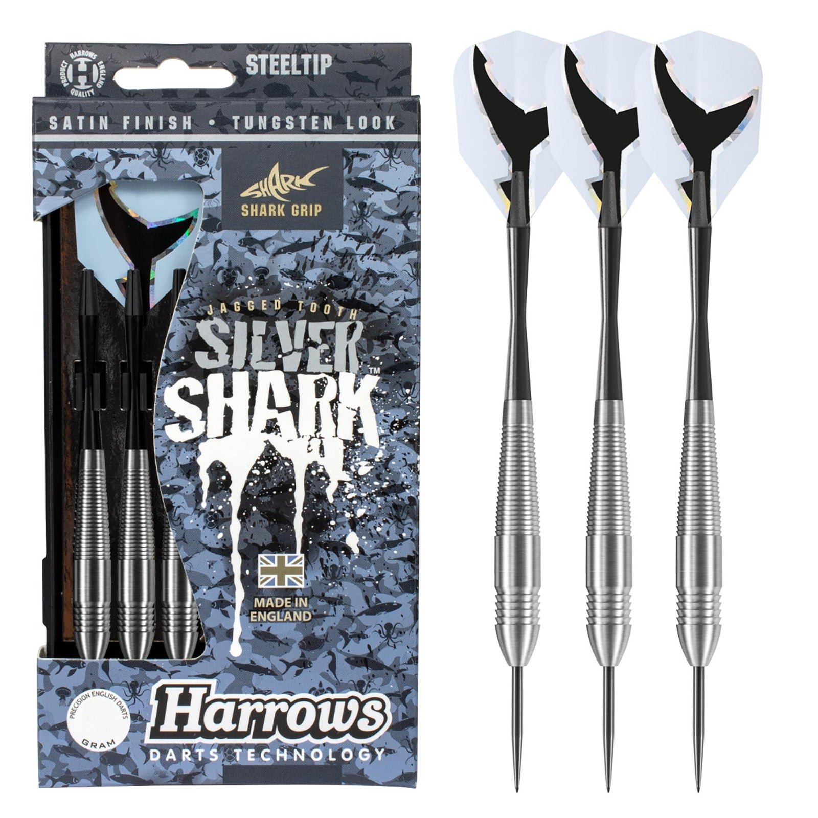 Harrows Silver Shark – steel strelice