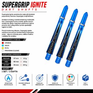 Harrows Supergrip Ignite shaft za pikado