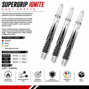 Harrows Supergrip Ignite shaft za pikado