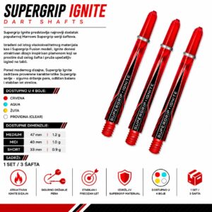 Harrows Supergrip Ignite shaft za pikado