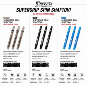 Harrows Supergrip Spin shaft za pikado