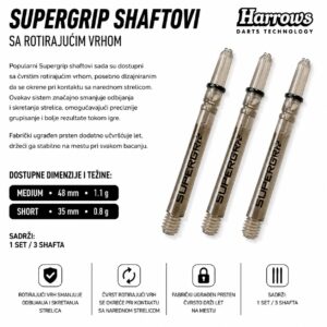 Harrows Supergrip Spin shaft za pikado