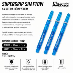 Harrows Supergrip Spin shaft za pikado