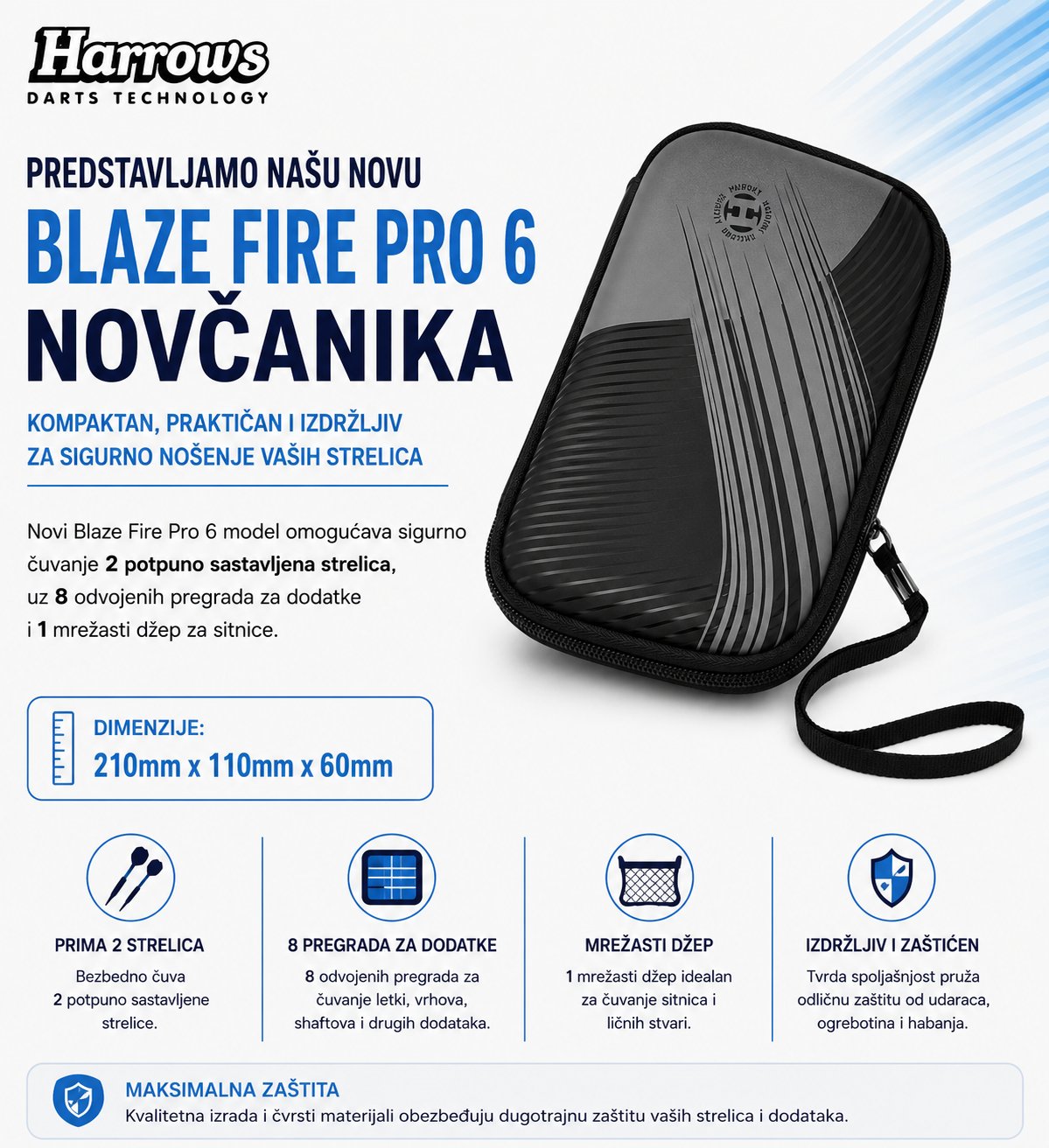 Torbica za pikado Blaze Fire Pro 6